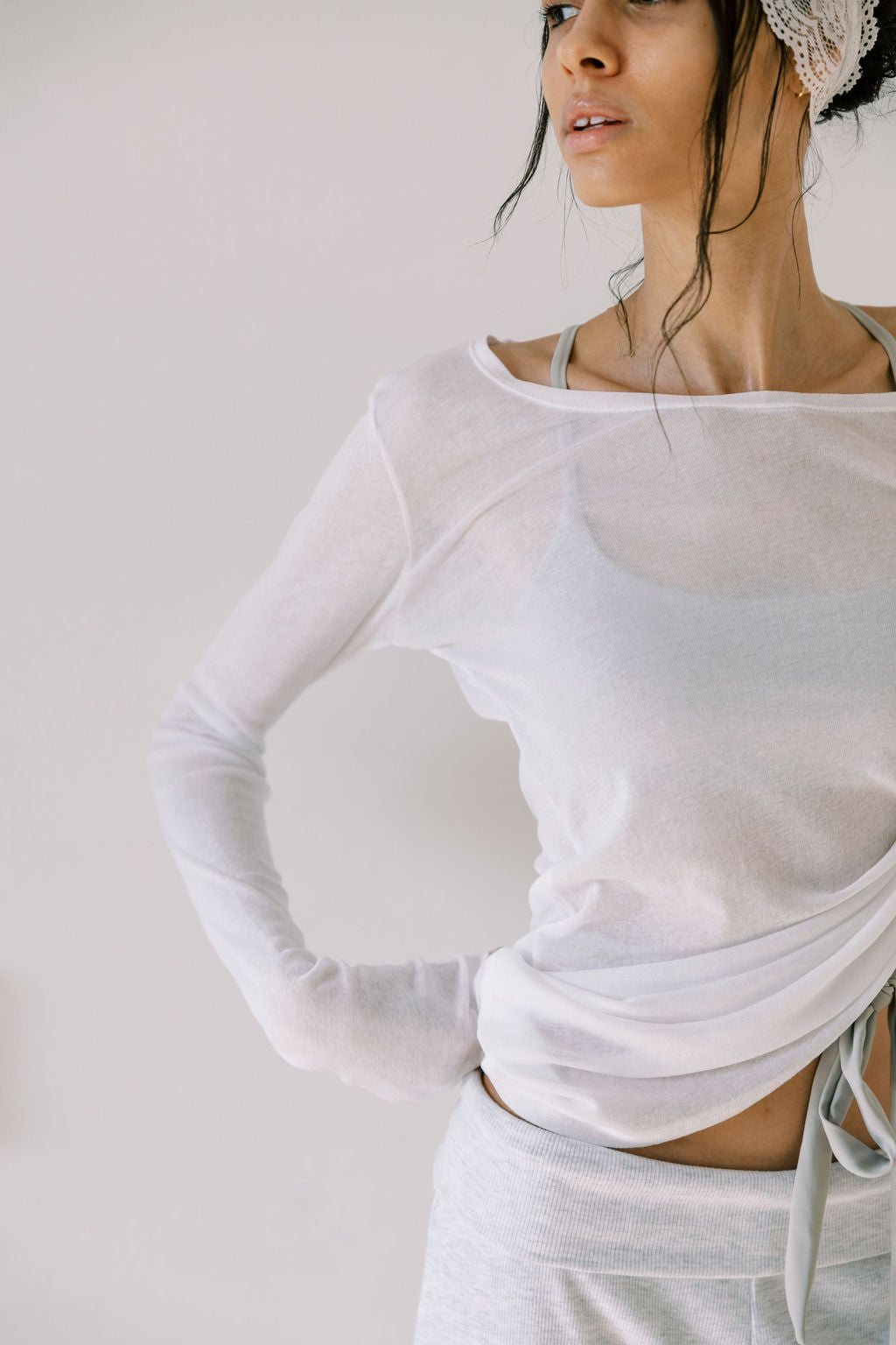 luna sheer layering top
