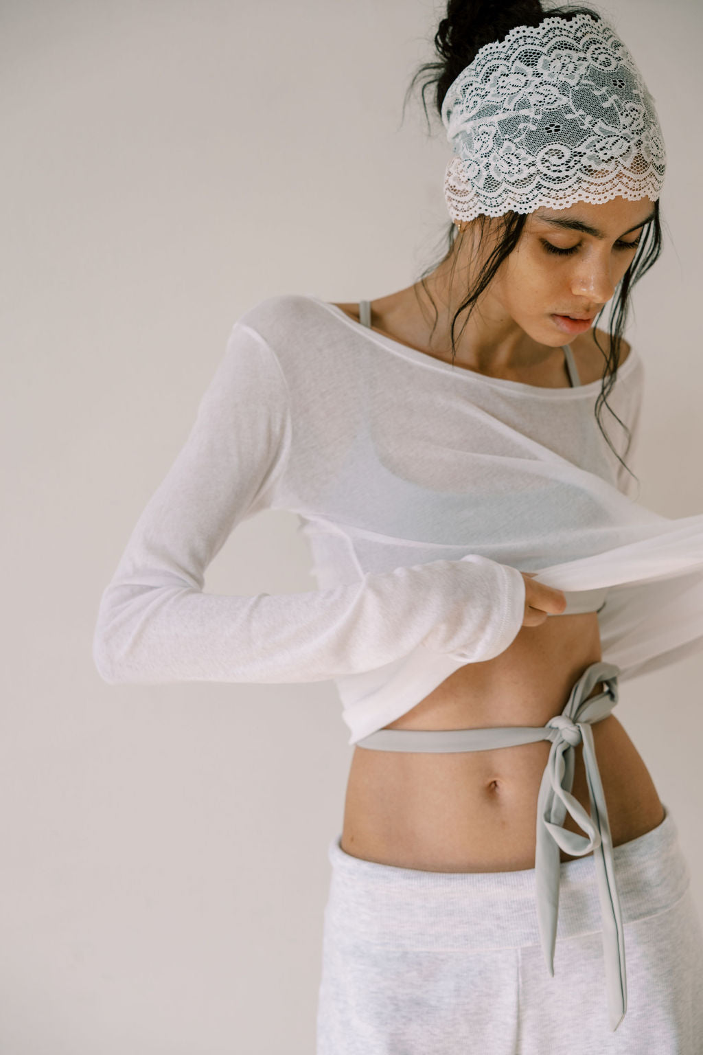 luna sheer layering top